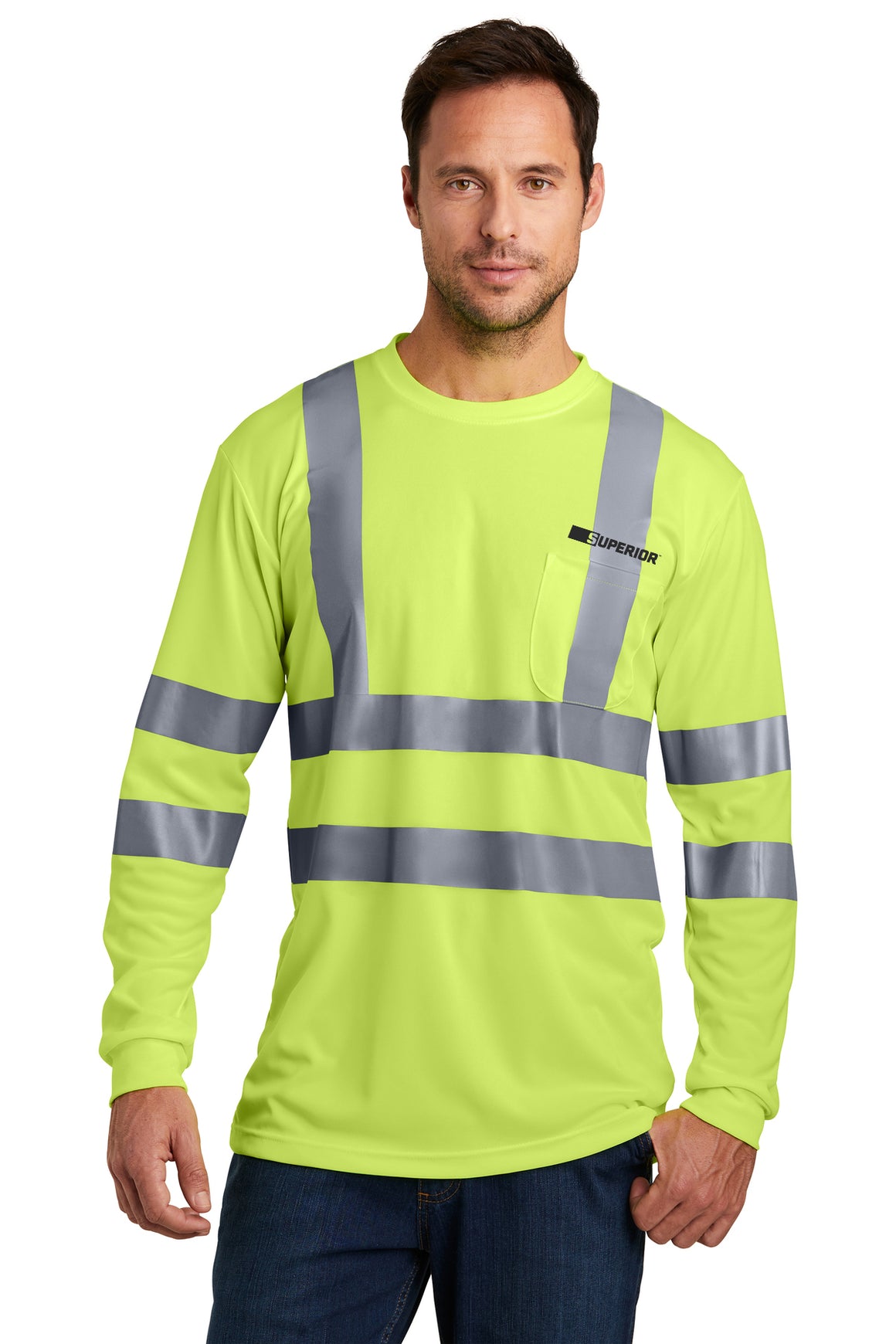 CornerStone® - ANSI 107 Class 3 Long Sleeve Snag-Resistant Reflective T-Shirt