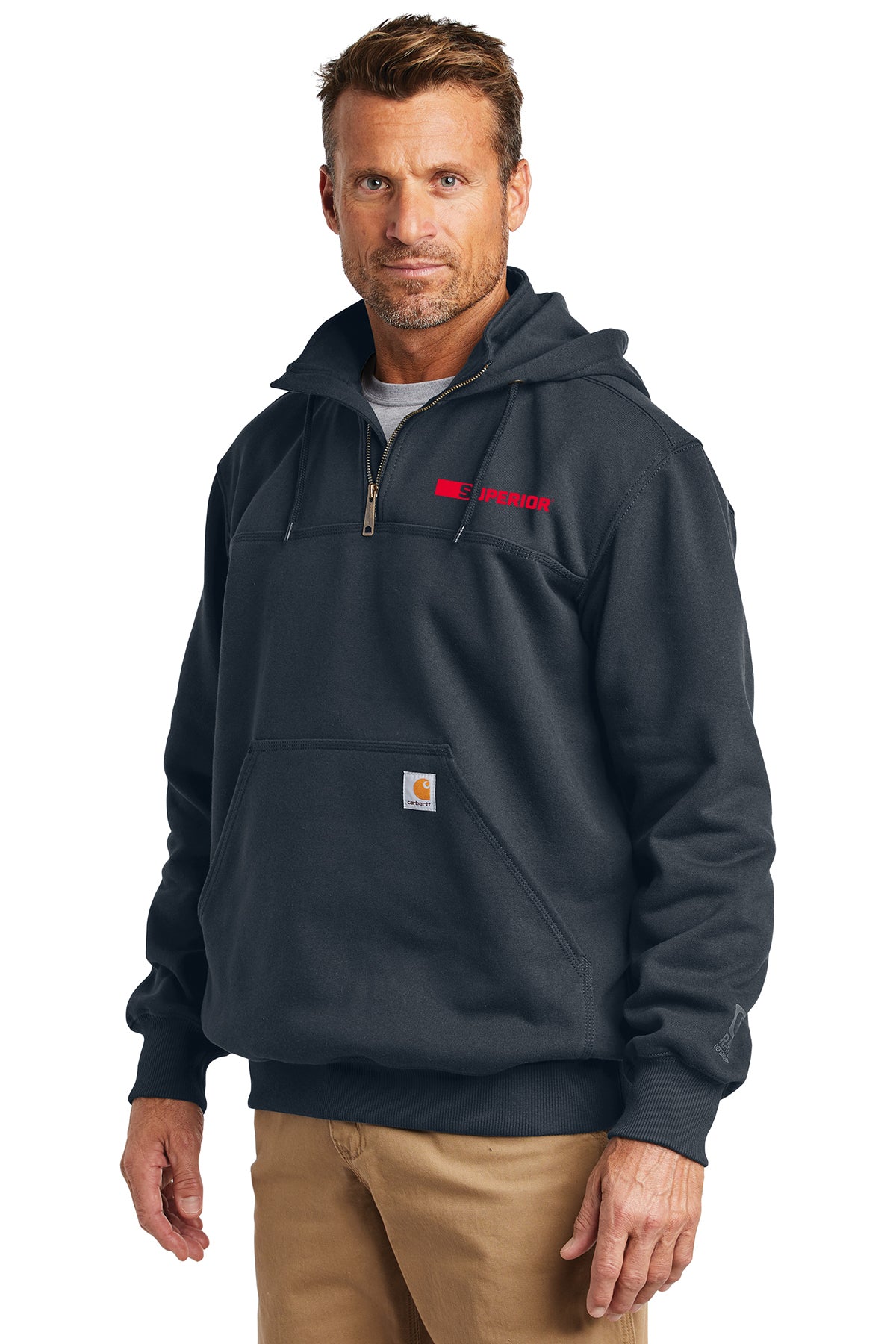 Carhartt paxton heavyweight cheap hooded zip mock sweatshirt