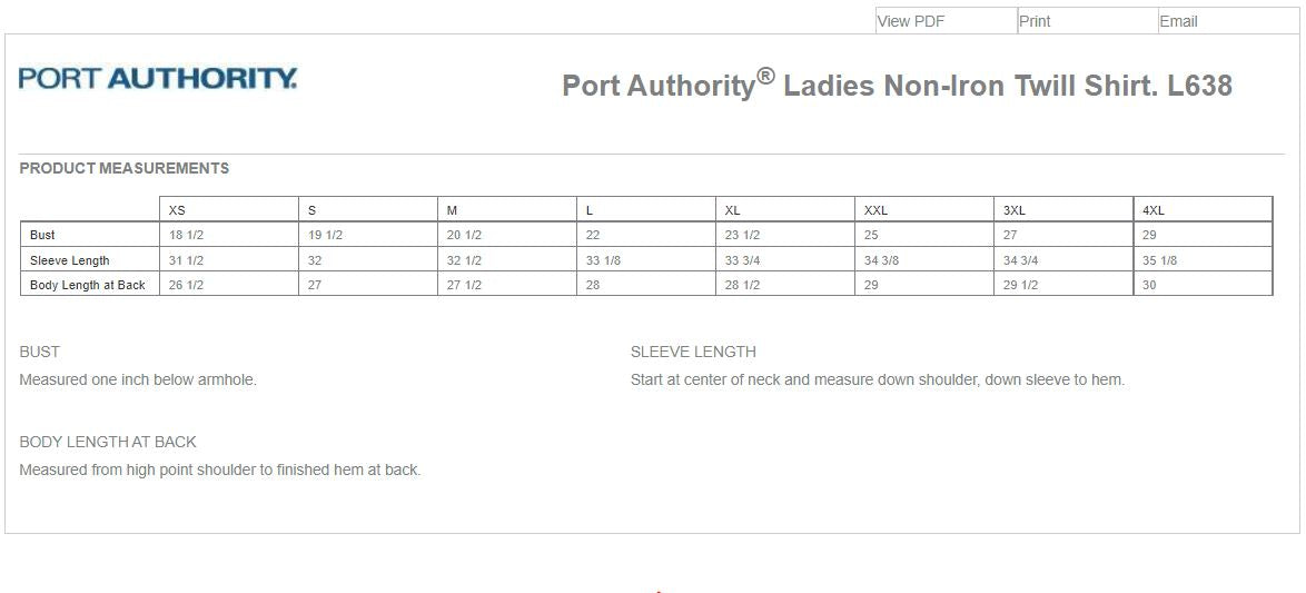 Port Authority Ladies Non-Iron Twill Shirt - SuperiorConstructionSwag